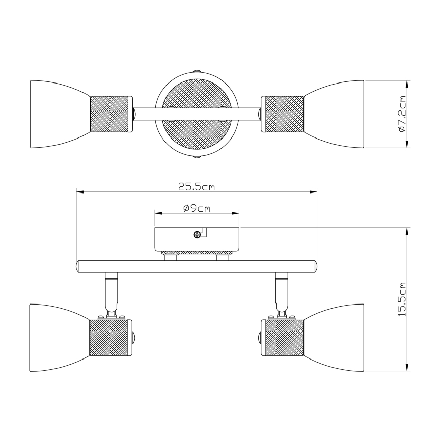 Globo - Reflektorska lampa 2xE14/40W/230V jasen