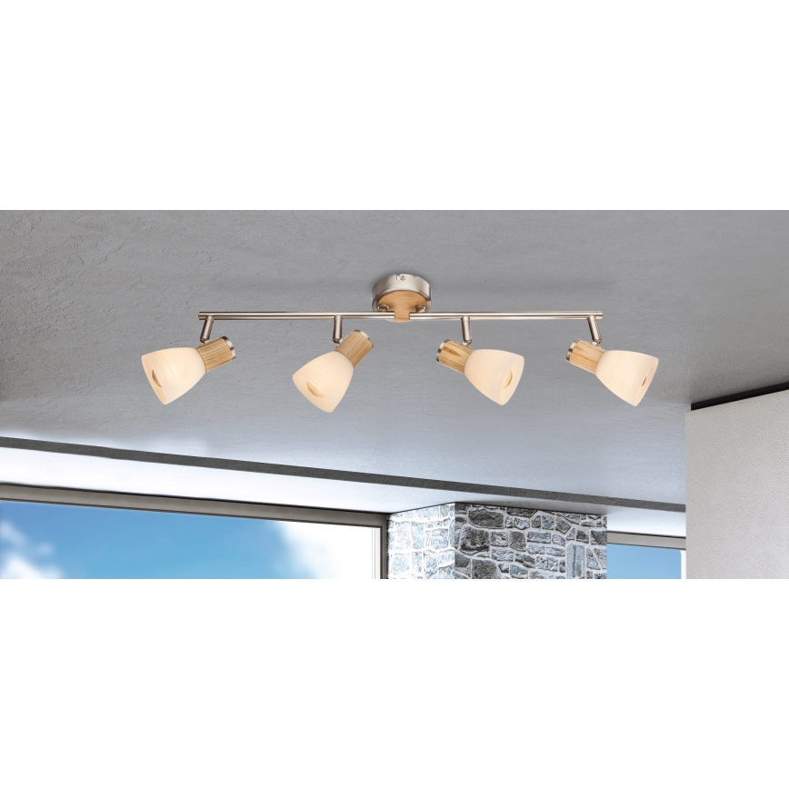 Globo - Reflektorska lampa 4xE14/40W/230V jasen