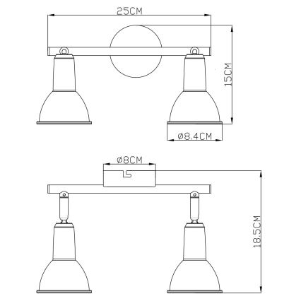 Globo - Reflektorska lampa 2xE14/40W/230V