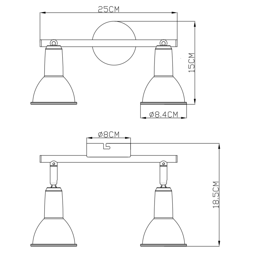 Globo - Reflektorska lampa 2xE14/40W/230V