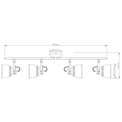 Globo - Reflektorska lampa 4xE14/40W/230V