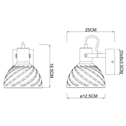 Globo - Zidna reflektorska lampa 1xE27/40W/230V
