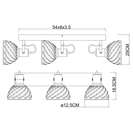Globo - Reflektorska lampa 3xE27/40W/230V