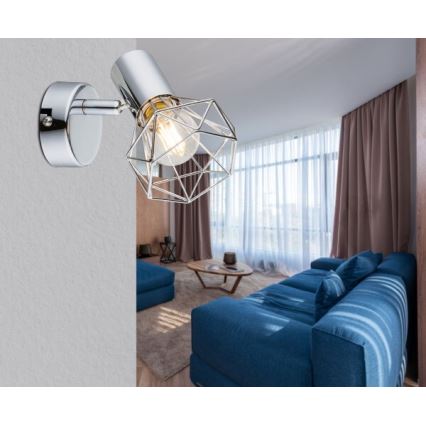 Globo - Zidna reflektorska lampa 1xE14/40W/230V sjajni krom