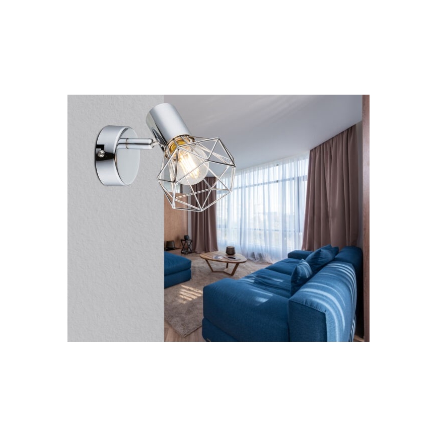 Globo - Zidna reflektorska lampa 1xE14/40W/230V sjajni krom