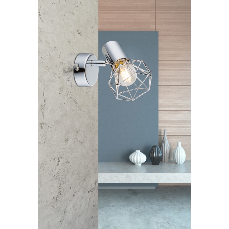Globo - Zidna reflektorska lampa 1xE14/40W/230V sjajni krom