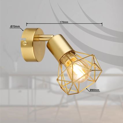 Globo - Zidna reflektorska lampa 1xE14/40W/230V zlatna