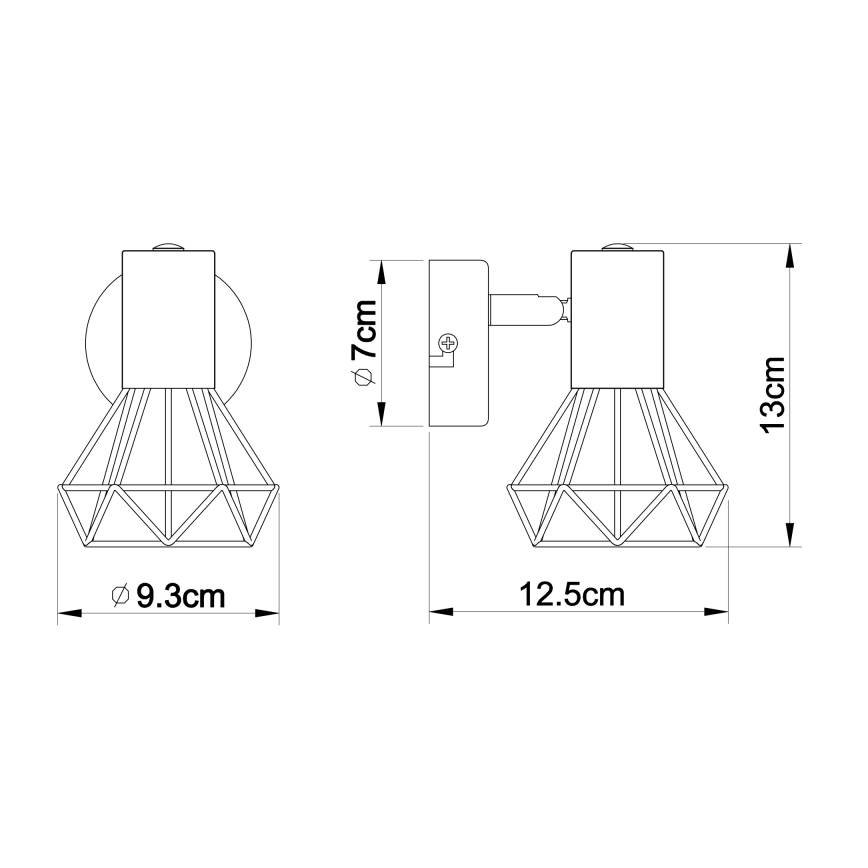Globo - Zidna reflektorska lampa 1xE14/40W/230V crno