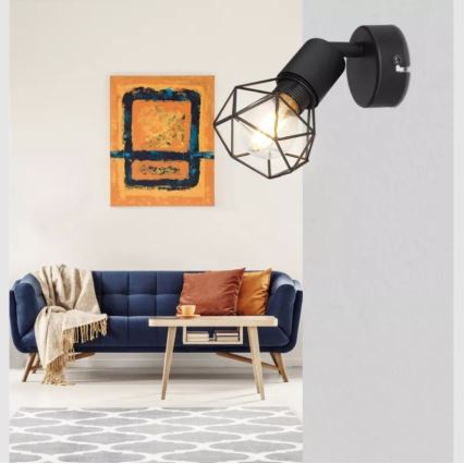 Globo - Zidno reflektorsko svetlo 1xE14/40W/230V, crno