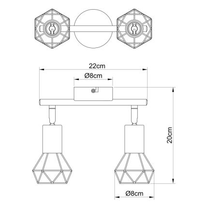 Globo - Reflektorska lampa 2xE14/40W/230V