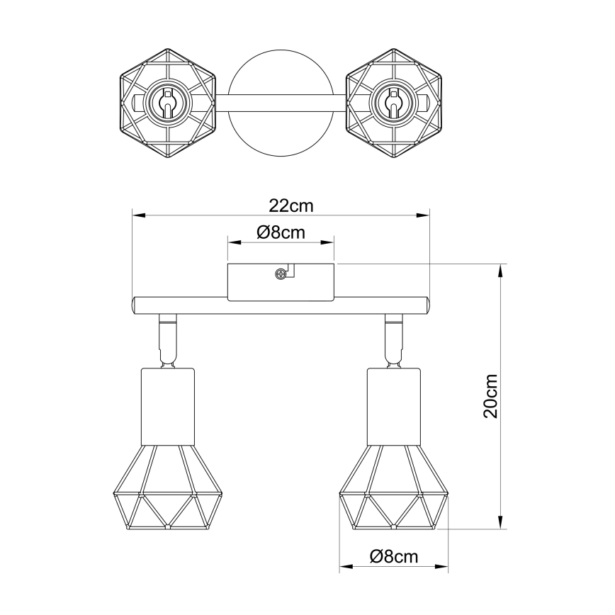 Globo - Reflektorska lampa 2xE14/40W/230V