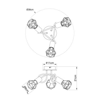 Globo - Reflektorska lampa 3xE14/40W/230V
