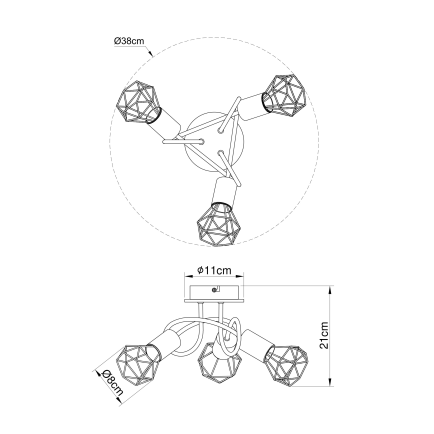 Globo - Reflektorska lampa 3xE14/40W/230V