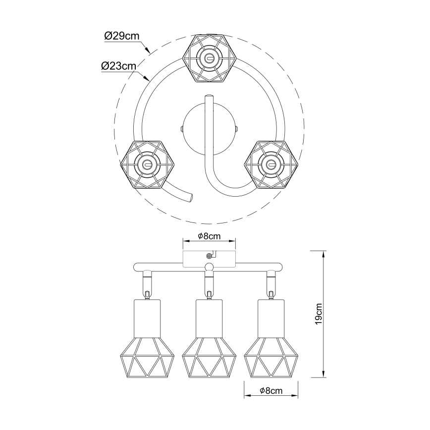 Globo - Spot svetiljka 3xE14/40W/230V