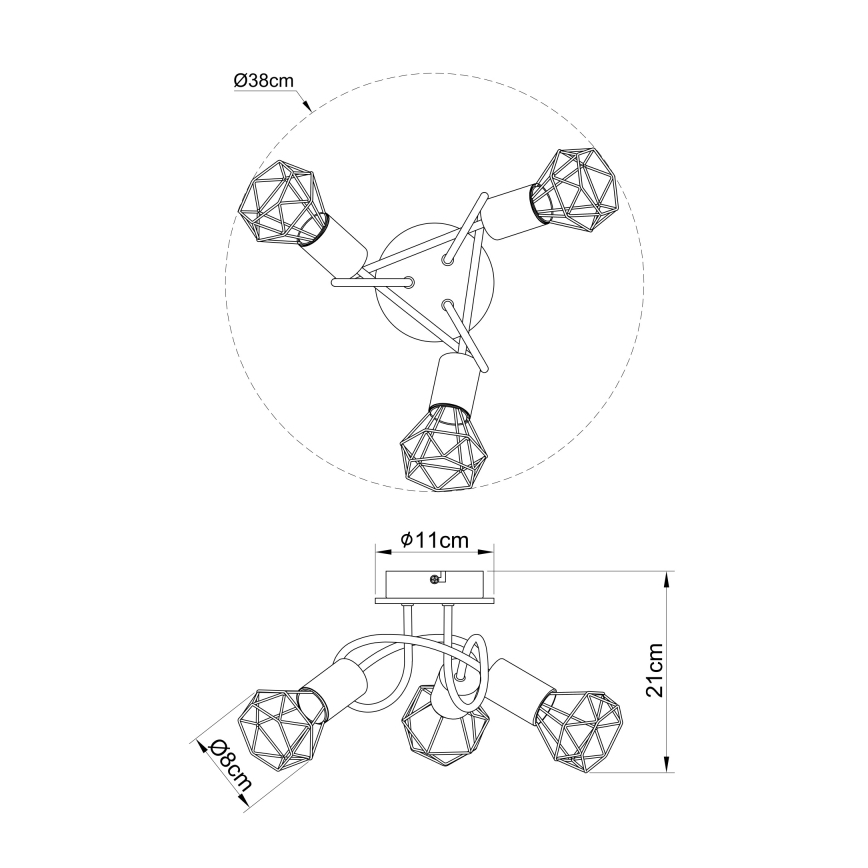 Globo - Nadgradni luster 3xE14/40W/230V