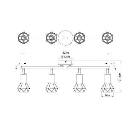 Globo - Reflektorska lampa 4xE14/40W/230V