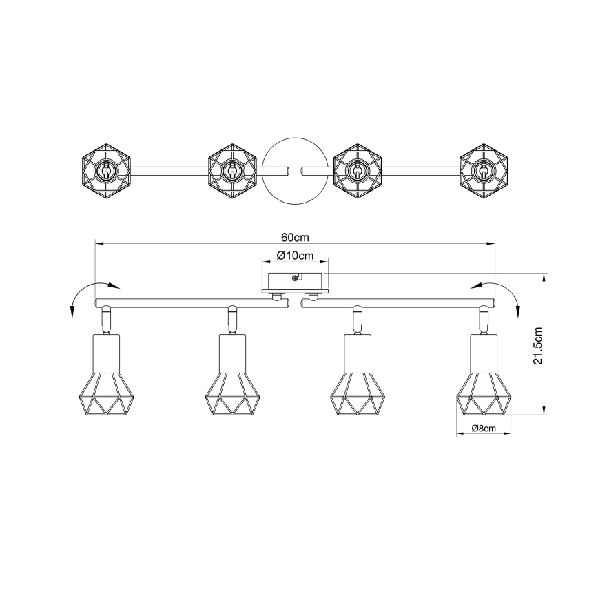 Globo - Reflektorska lampa 4xE14/40W/230V