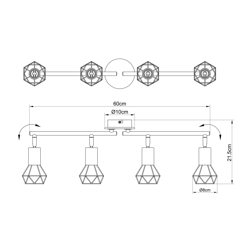 Globo - Reflektorska lampa 4xE14/40W/230V