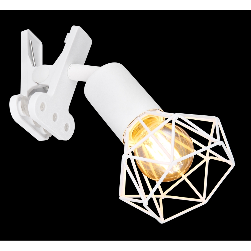 Globo - Zidna lampa sa štipaljkom 1xE14/40W/230V bela