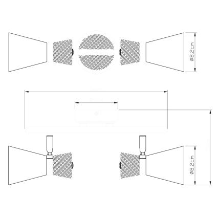 Globo - Reflektorska lampa 2xE14/25W/230V