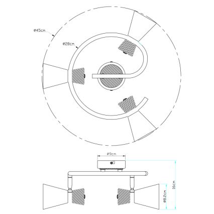 Globo - Reflektorska lampa 3xE14/25W/230V