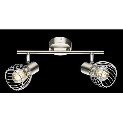 Globo - Reflektorska lampa 2xE14/40W/230V mat krom