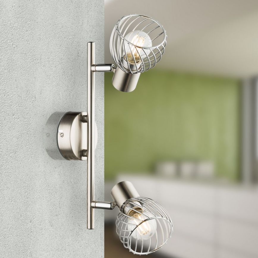 Globo - Spot svetiljka 2xE14/40W/230V matni hrom