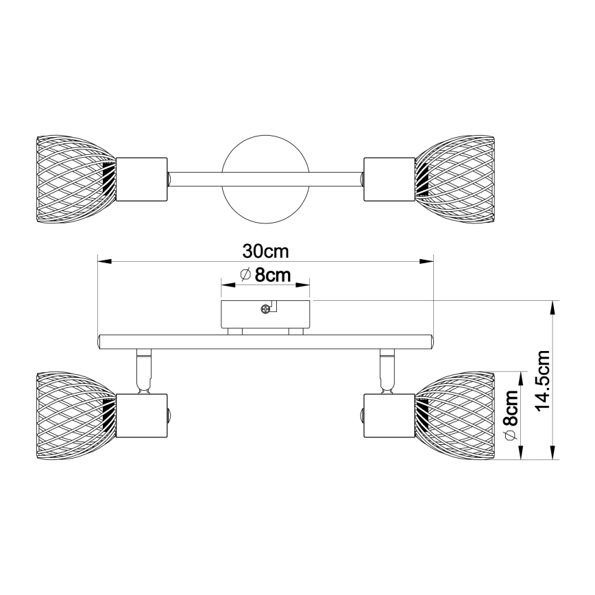 Globo - Spot svetiljka 2xE14/40W/230V matni hrom
