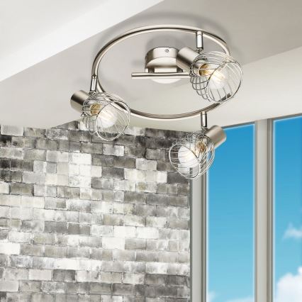 Globo - Reflektorska lampa 3xE14/40W/230V mat krom