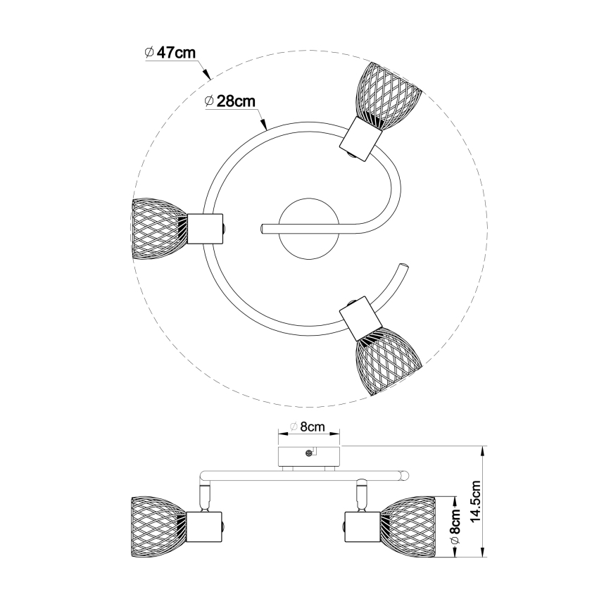 Globo - Spot svetlo 3xE14/40W/230V mat hrom