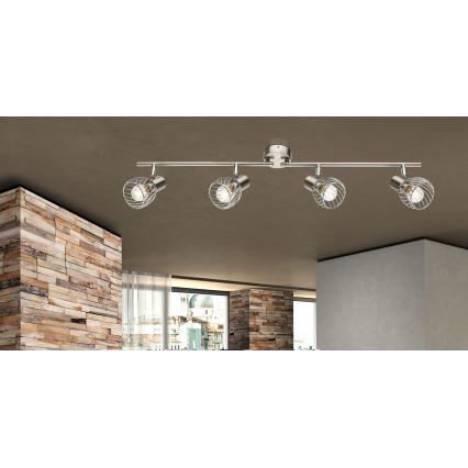 Globo - Reflektorska lampa 4xE14/40W/230V mat krom