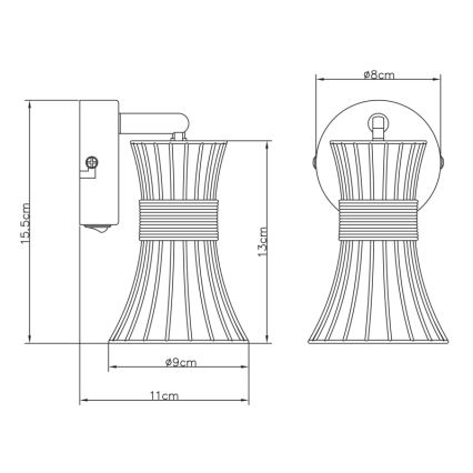 Globo 54814-1 - Zidna reflektorska lampa PURRA 1xE14/40W/230V
