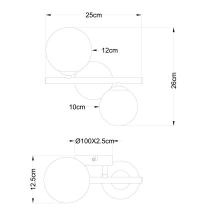 Globo - LED Nadgradni luster 2xG9/3W/230V mat krom