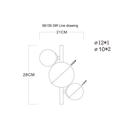 Globo - LED Nadgradni luster RIHA 3xG9/3,5W/230V mat krom