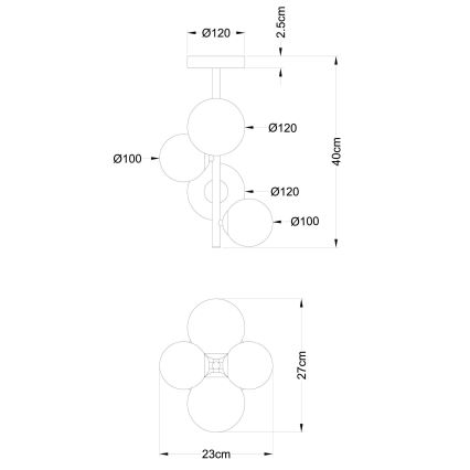 Globo - LED Viseći luster 4xG9/3W/230V mat krom