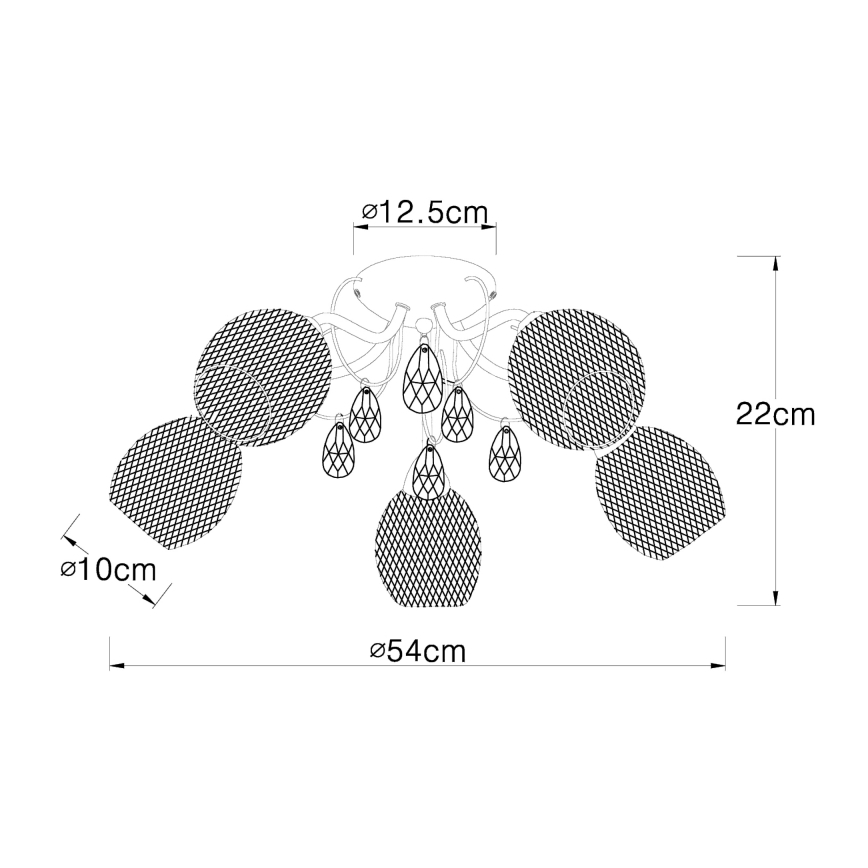 Globo - Nadgradni luster 5xE14/40W/230V