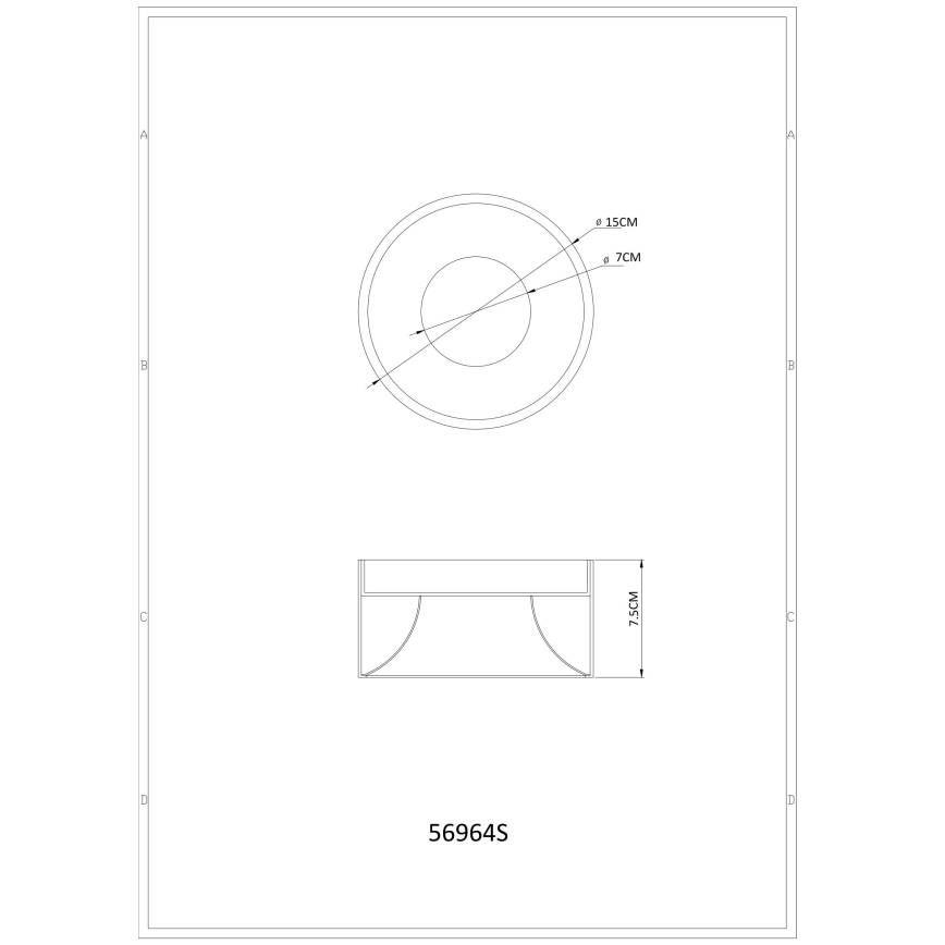 Globo - LED plafonsko svetlo LED/12W/230V 3000K pr. 15 cm crna