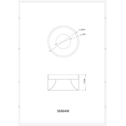 Globo - LED plafonsko svetlo LED/12W/230V 3000K, prečnik 15 cm, bela