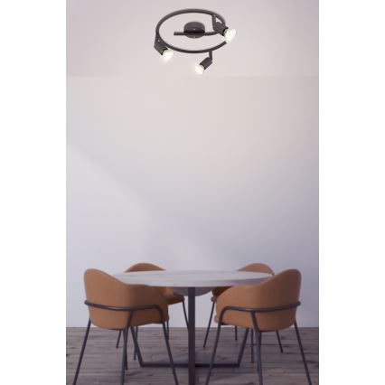 Globo - LED Reflektorska lampa 3xGU10/3W/230V crno