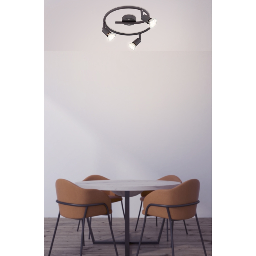 Globo - LED Reflektorska lampa 3xGU10/3W/230V crno