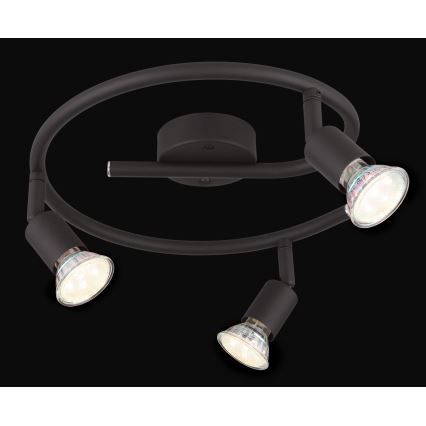 Globo - LED Reflektorska lampa 3xGU10/3W/230V crno