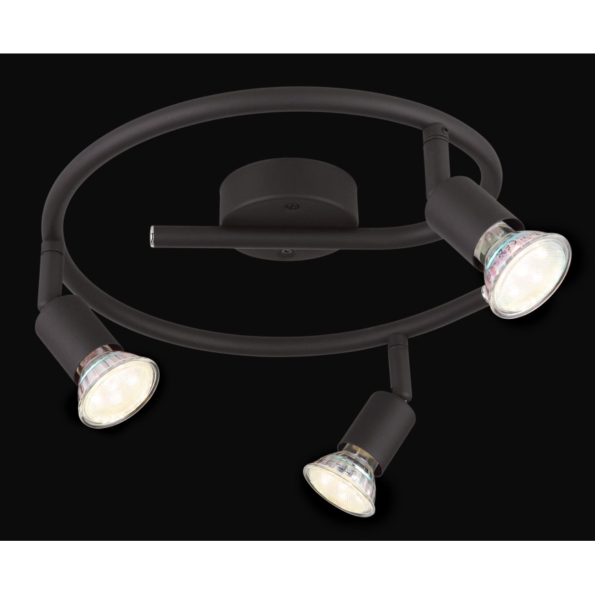 Globo - LED Reflektorska lampa 3xGU10/3W/230V crno