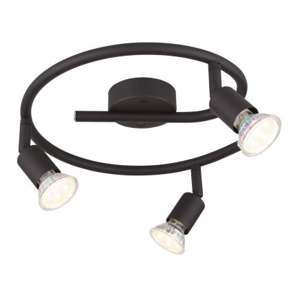 Globo - LED Reflektorska lampa 3xGU10/3W/230V crno
