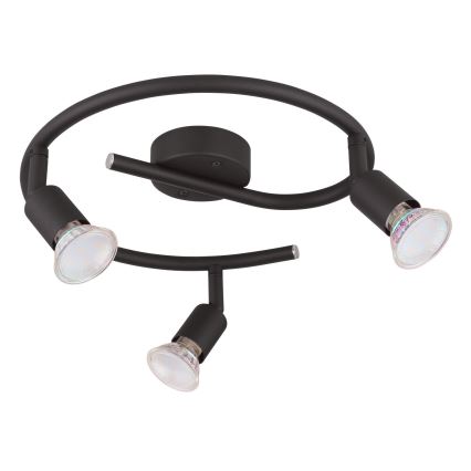 Globo - LED Reflektorska lampa 3xGU10/3W/230V crno
