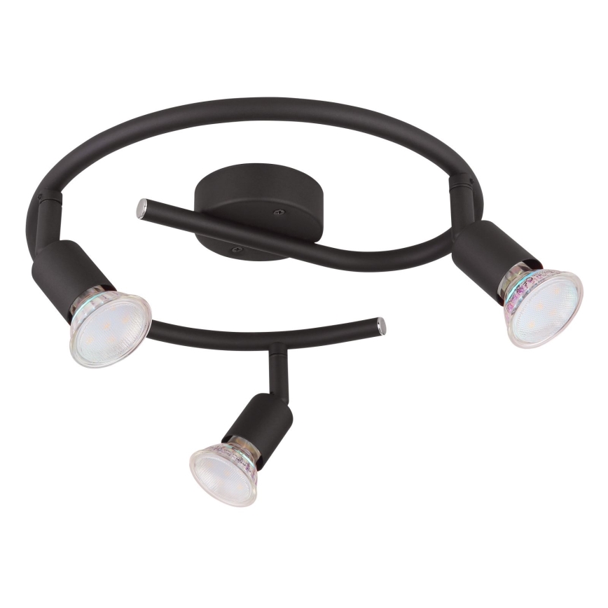 Globo - LED Reflektorska lampa 3xGU10/3W/230V crno