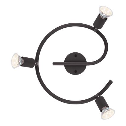 Globo - LED Reflektorska lampa 3xGU10/3W/230V crno