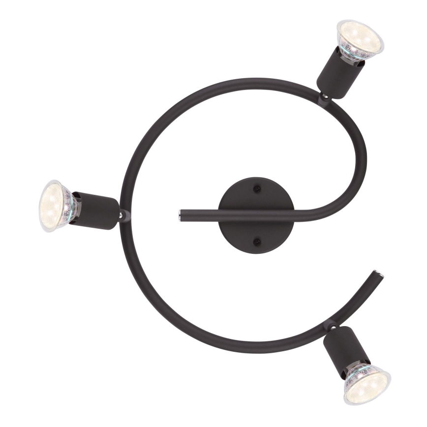Globo - LED Reflektorska lampa 3xGU10/3W/230V crno