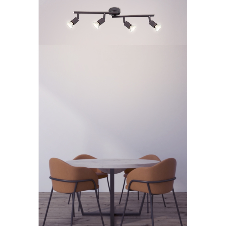 Globo - LED Reflektorska lampa 4xGU10/3W/230V crno