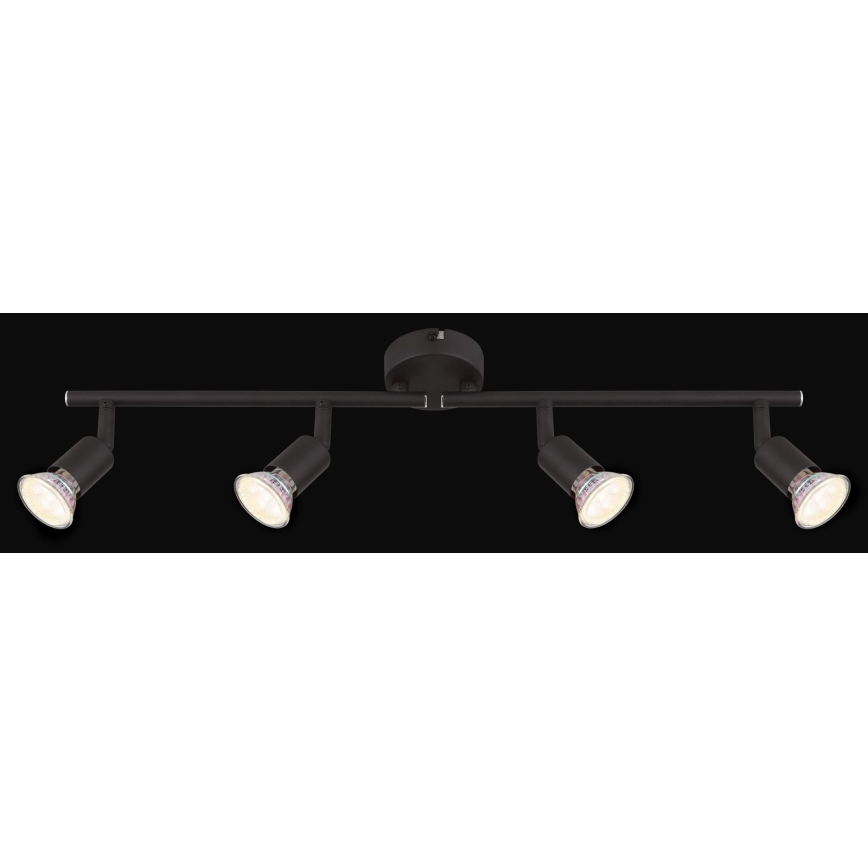 Globo - LED Reflektorska lampa 4xGU10/3W/230V crno