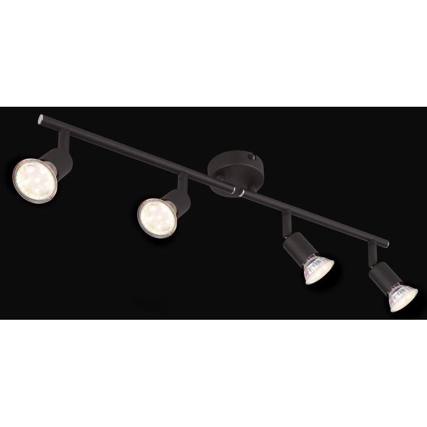 Globo - LED Reflektorska lampa 4xGU10/3W/230V crno